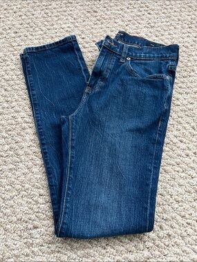 J. Crew Factory Men's Slim Jeans in Dark Blue Denim